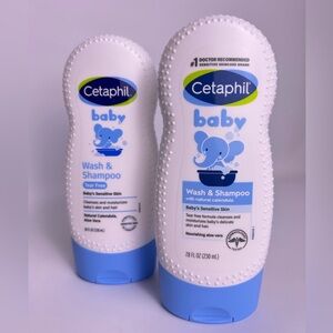 2x Cetaphil Baby Shampoo & Body Wash, Gentle Hair and Body Cleanser 230 ml
